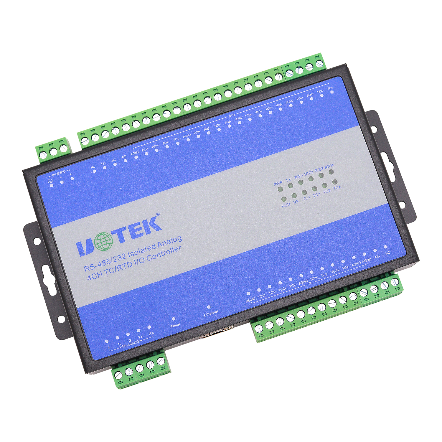 RS-485/232/以太網 隔離4通道模擬量TC/RTD I/O采集器