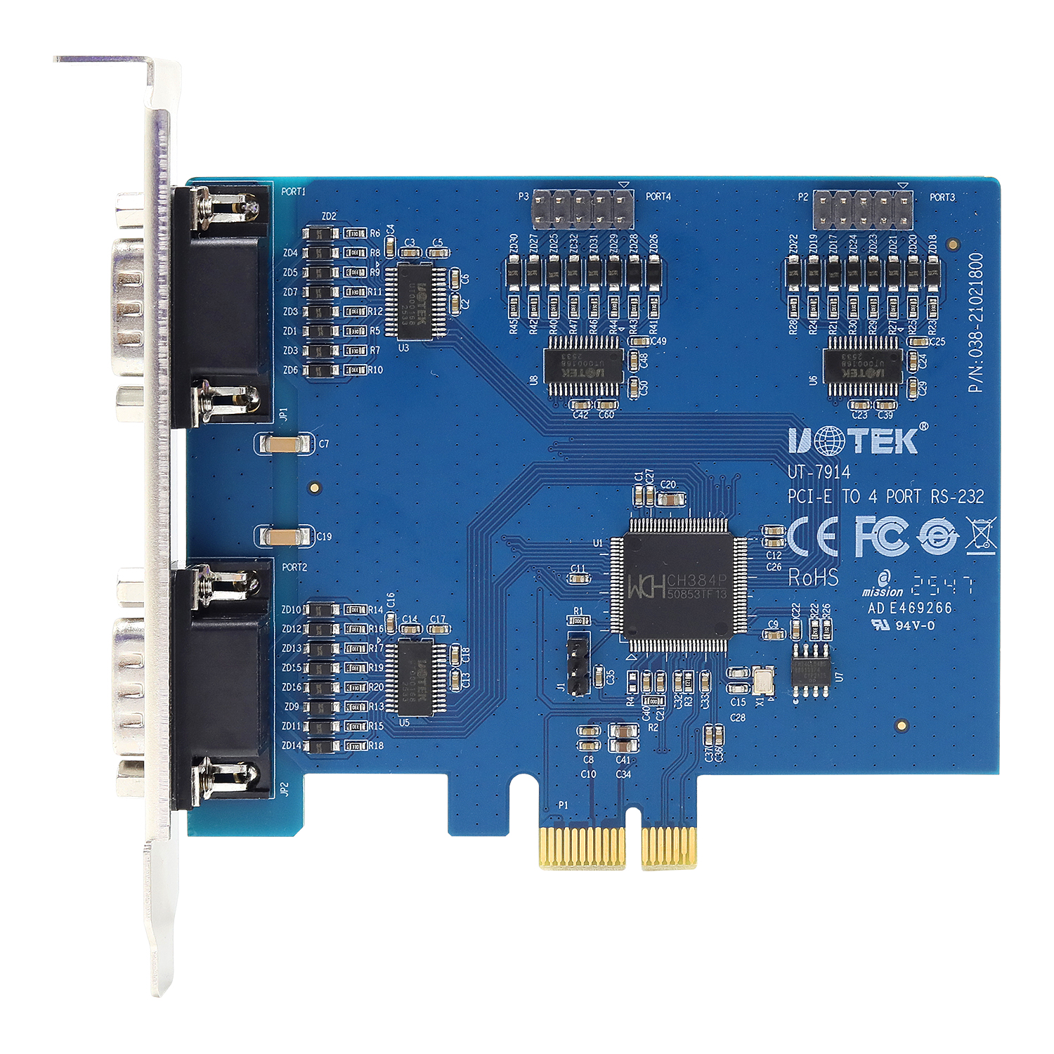 PCI-E轉4口RS-232多串口卡